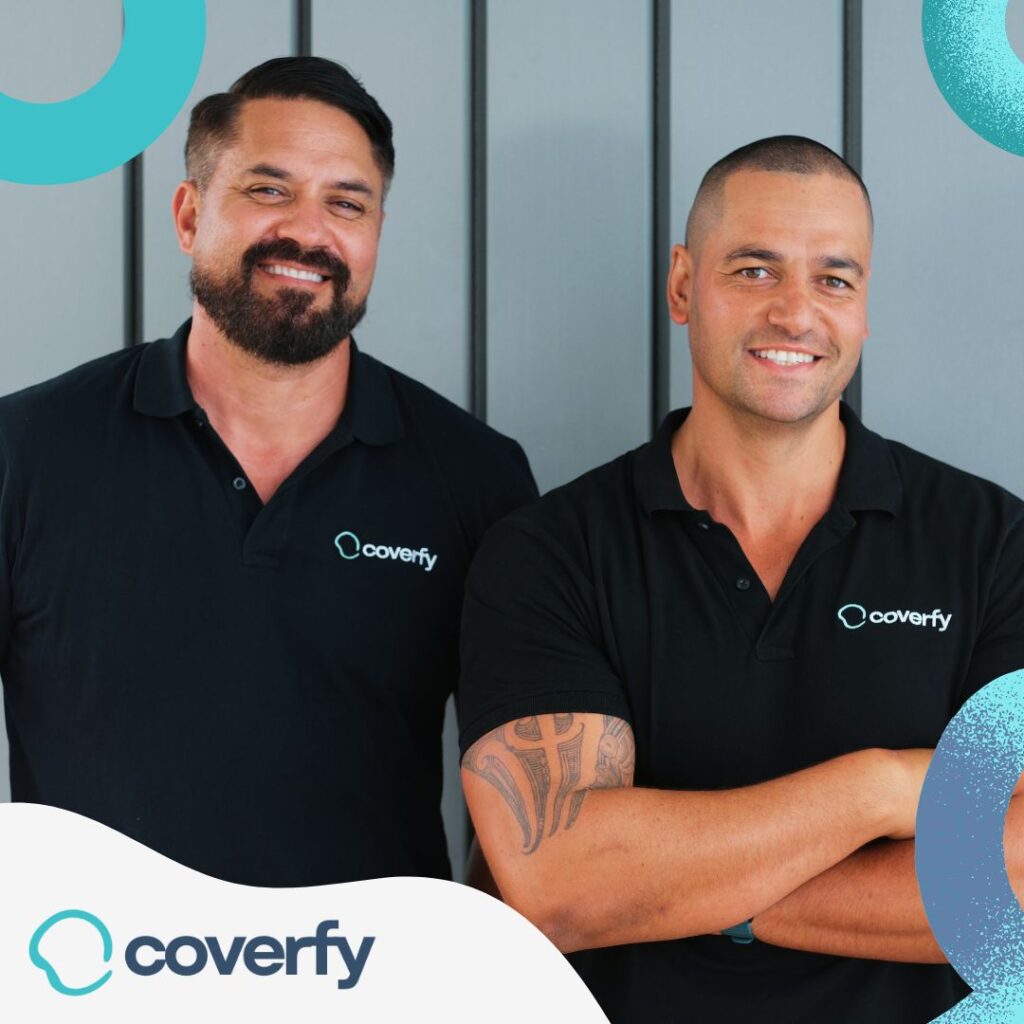 Rob and Luke, the Māori founders of Coverfy — a people-first insurance and KiwiSaver advisory team based in New Zealand